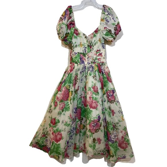 VTG Cachet Bari Protas Small Prom Dress Cupcake Full Southern Belle 80s does 50s - Picture 10 of 12